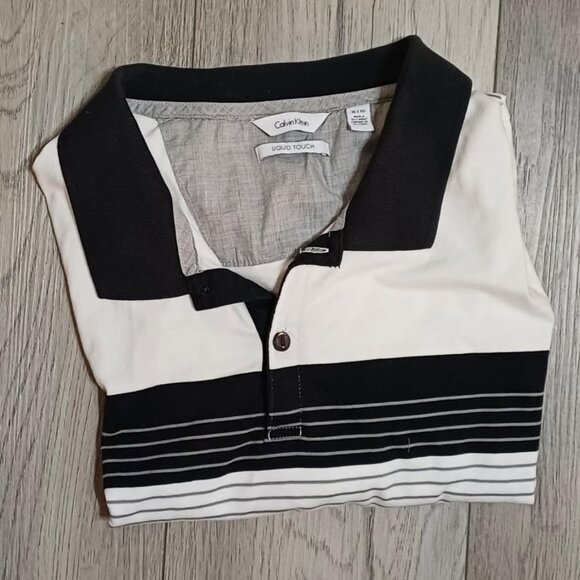 Men's Calvin Klein Polo Shirt Liquid Touch XL Shirt - Picture 3 of 4